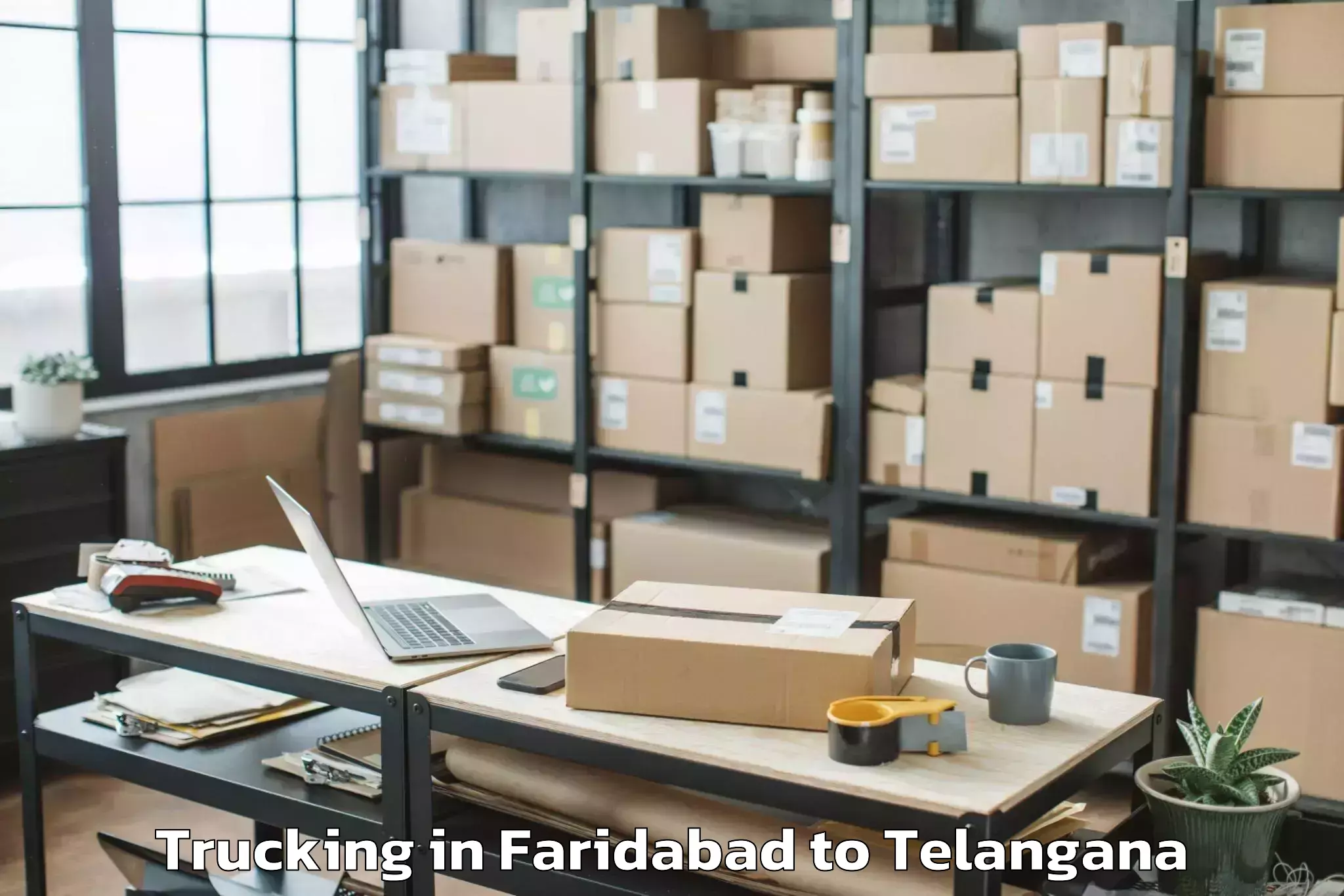 Top Faridabad to Peddapalli Trucking Available